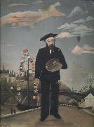 Henri Rousseau Myself Landscape Portrait oil on canvas